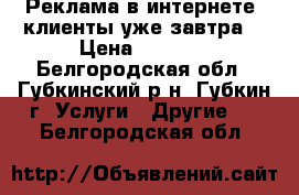 Реклама в интернете (клиенты уже завтра) › Цена ­ 3 000 - Белгородская обл., Губкинский р-н, Губкин г. Услуги » Другие   . Белгородская обл.